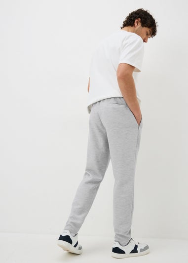 Grey Seam Front Tapered Co Ord Jogging Bottoms