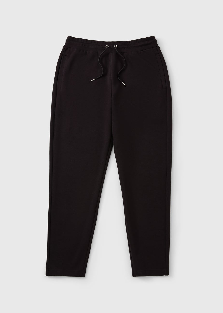 Black Interlock Co Ord Jogging Bottoms