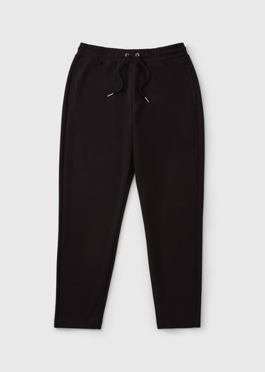 Black Interlock Co Ord Jogging Bottoms