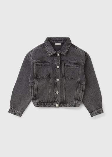 Black Wash Denim Jacket (7-15yrs)