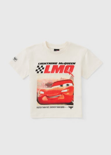 Cars Boys White Lightning McQueen Photographic T-Shirt (1-7yrs)