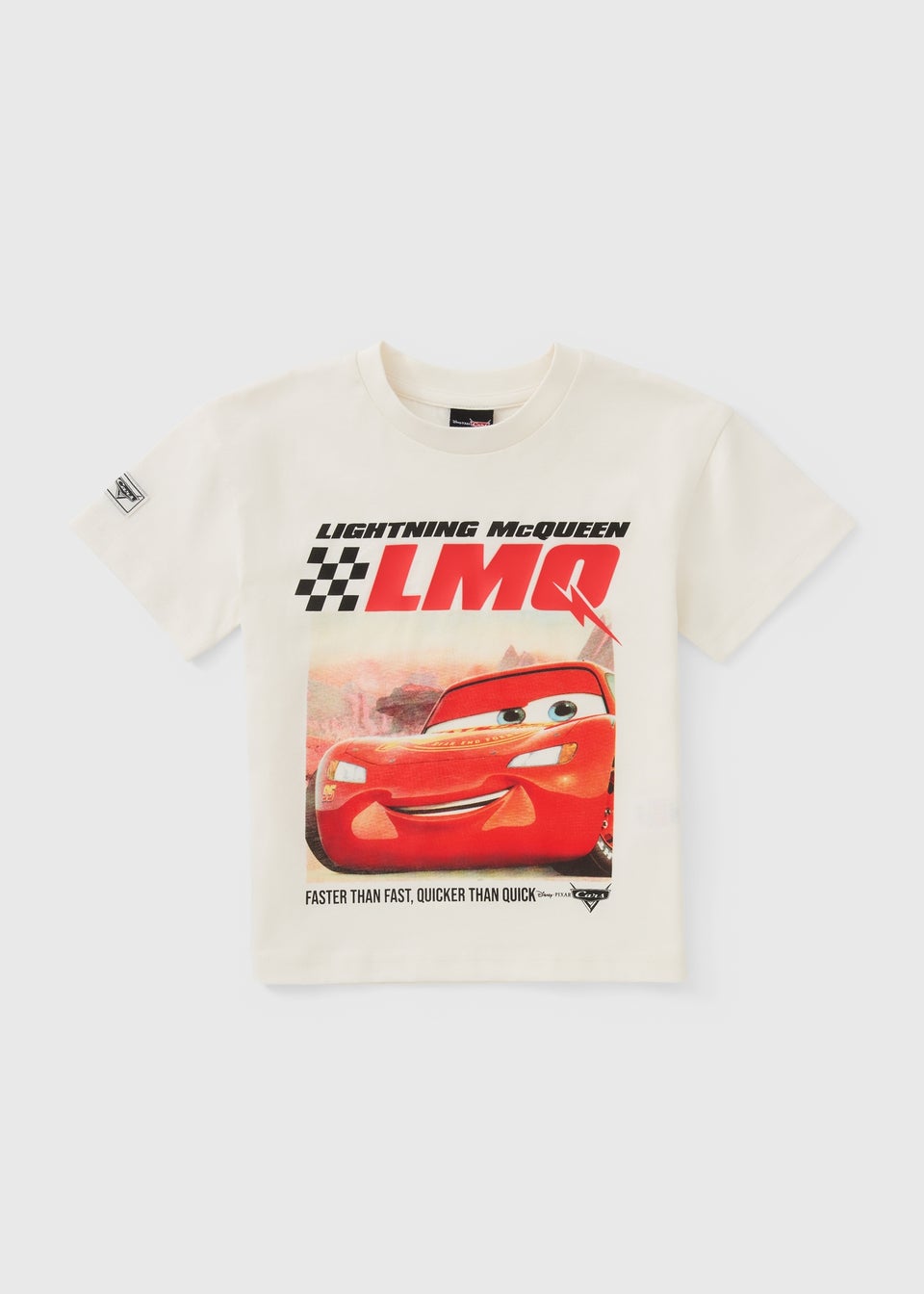 Cars Boys White Lightning McQueen Photographic T-Shirt (1-7yrs)