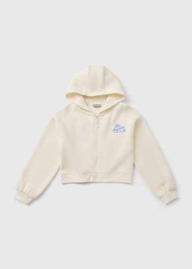 Girls Cream Los Angles Zip Hoodie (7-15yrs)
