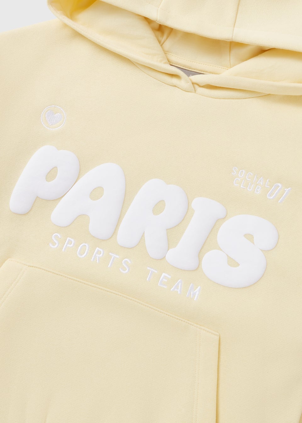 Girls Yellow Paris Slogan Hoodie (7-15yrs)