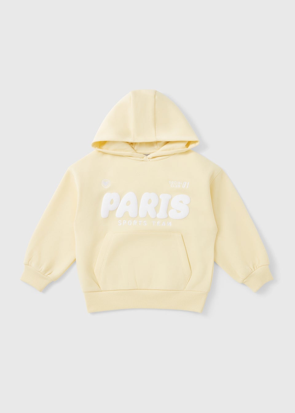 Girls Yellow Paris Slogan Hoodie (7-15yrs)