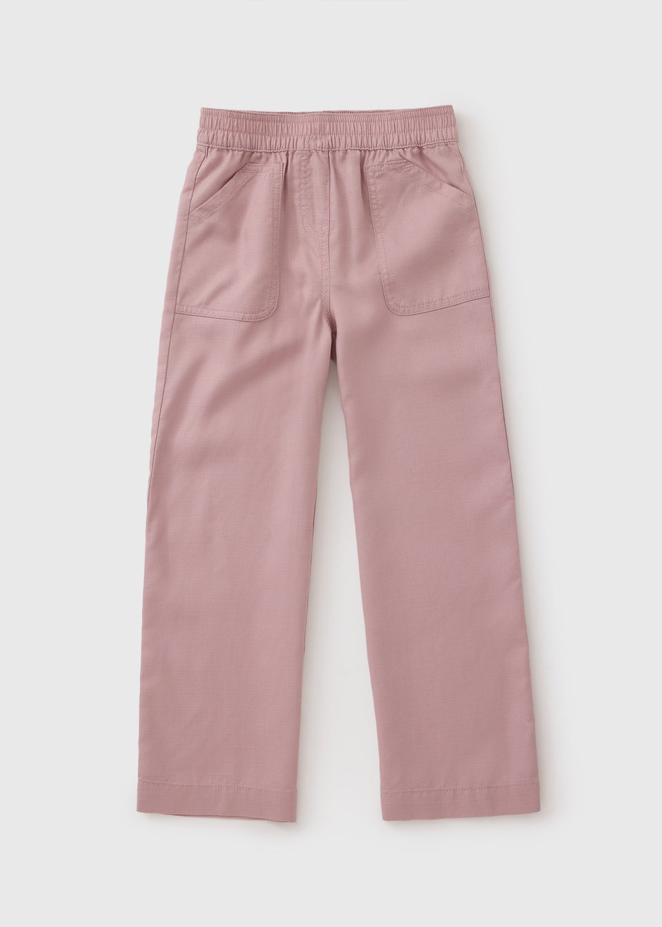 Girls Pink Chambray Wide Leg Trousers (7-15yrs)
