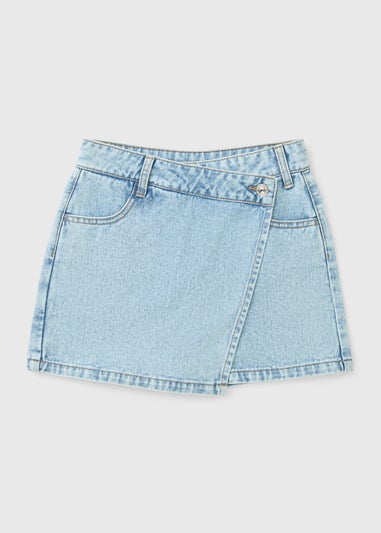 Light Wash Denim Skort (7-15yrs)
