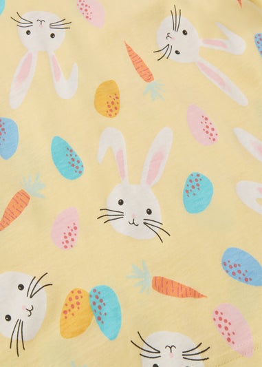 Kids Yellow Easter Bunny Long Pyjama Set (1-13yrs)