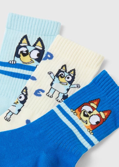 3 Pack Bluey Kids Multicoloured Socks (Younger 6/8.5-Older 4/6.5)