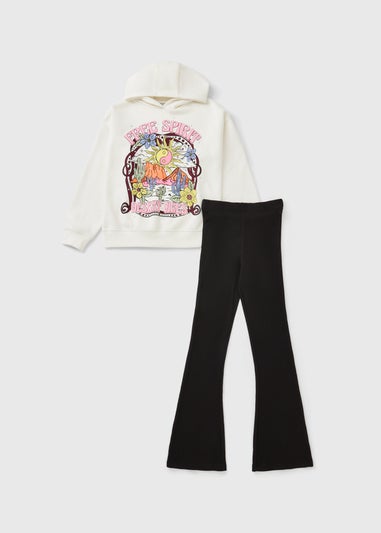 Girls Cream Free Spirit Hoodie & Flare Set (7-15yrs)