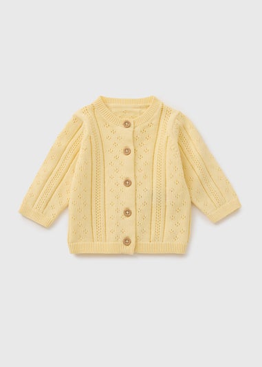 Girls Yellow Stitch Caridgan