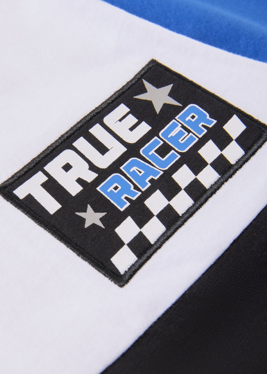 Boys Black Motorsport Pyjama Set (7-13yrs)