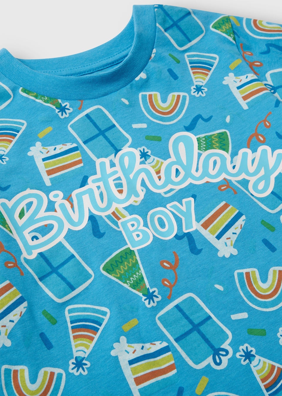 Boys Blue Birthday Boy Short Pyjama Set (1-7yrs)
