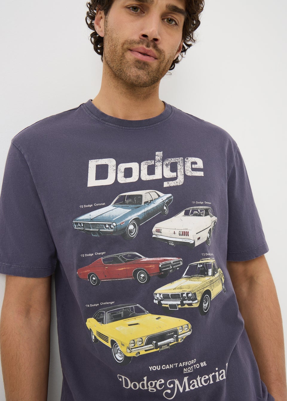 Navy Dodge Printed T Shirt