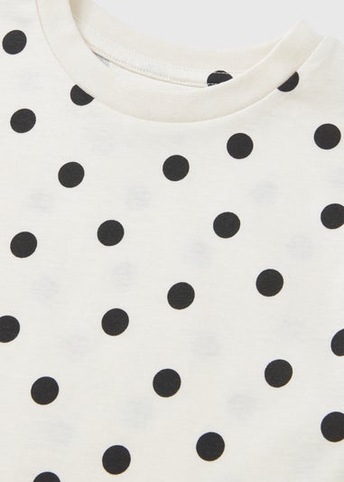 Girls Cream Polka Dot Dress (1-7yrs)