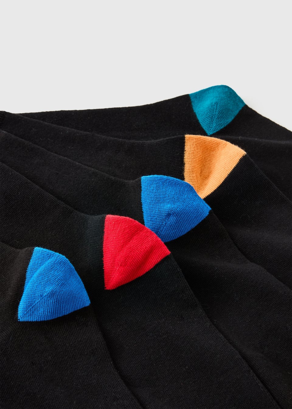 5 Pack Black Heel & Toe Ankle Socks