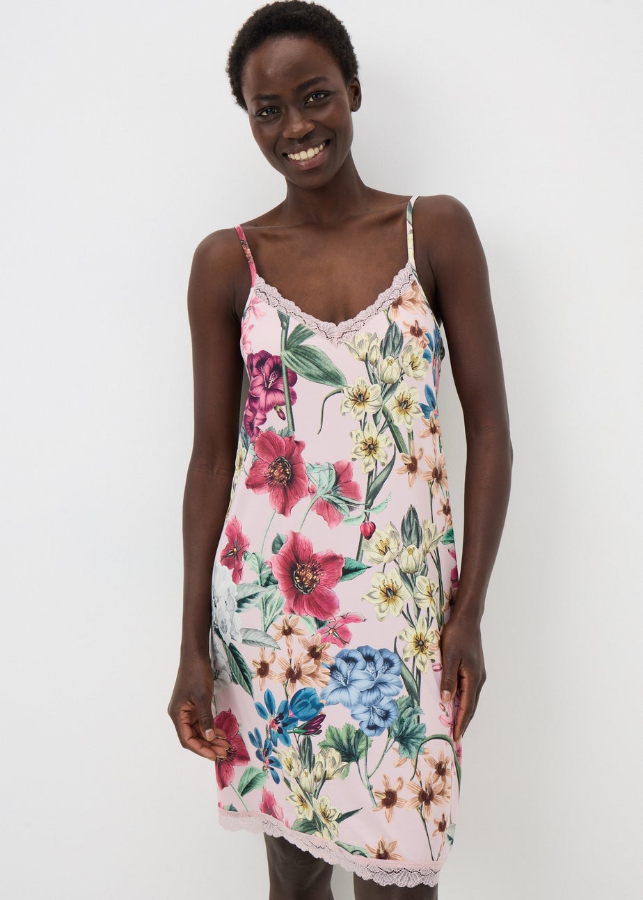 Pink Floral Chemise Nightie