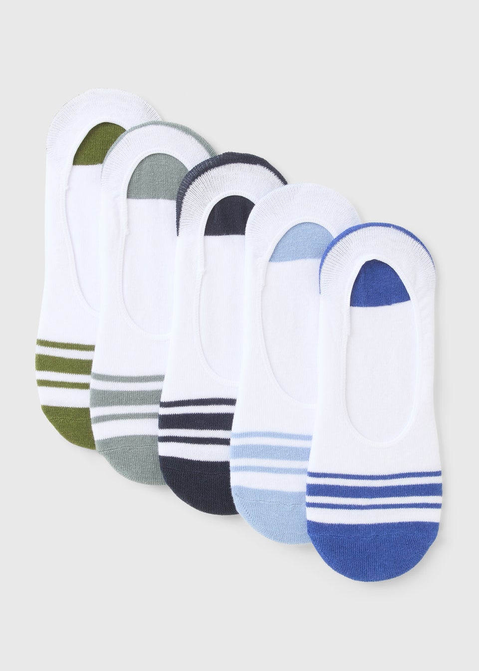 5 Pack White Invisible Trainer Liner Socks