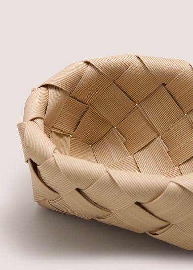 Cream Woven Small Basket