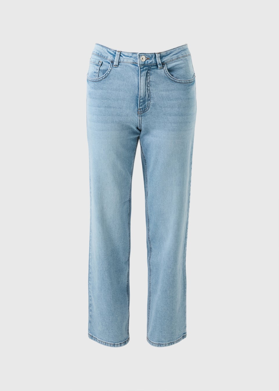 Light Wash Straight Leg Jeans