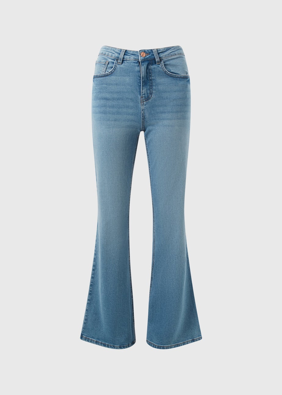 Blue Mid Wash Bootcut Jeans