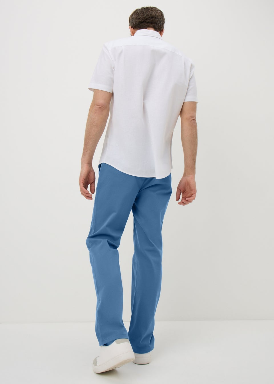 Lincoln Blue Belted Chino Trousers