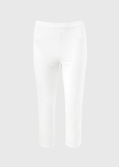 White Rosie Cropped Jeggings