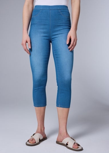 Bright Blue Rosie Cropped Jeggings