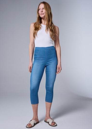 Bright Blue Rosie Cropped Jeggings