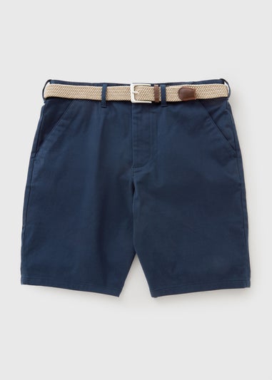 Lincoln Navy Belted Chino Shorts