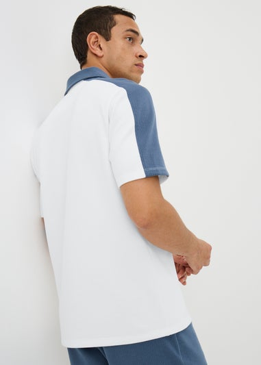 Blue Airtex Polo Shirt