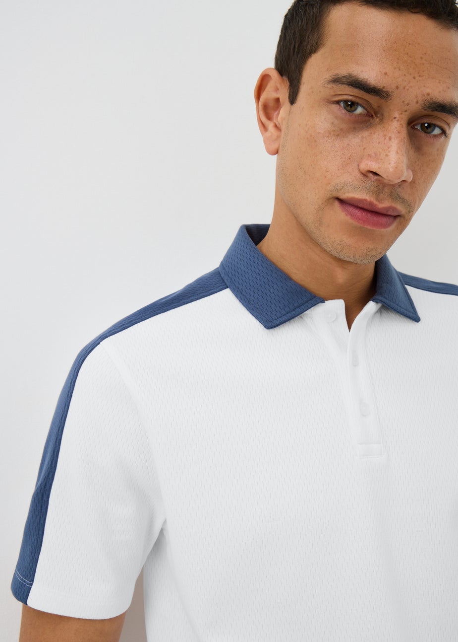 Blue Airtex Polo Shirt