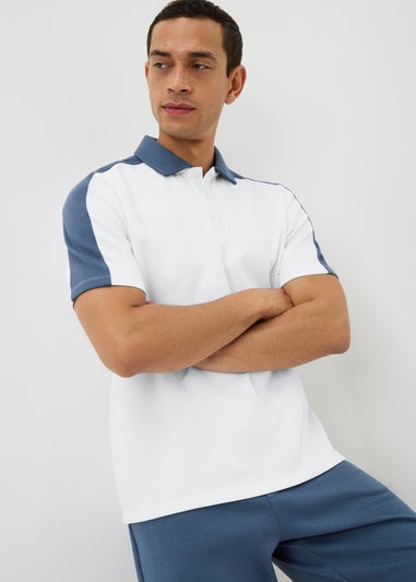 Blue Airtex Polo Shirt
