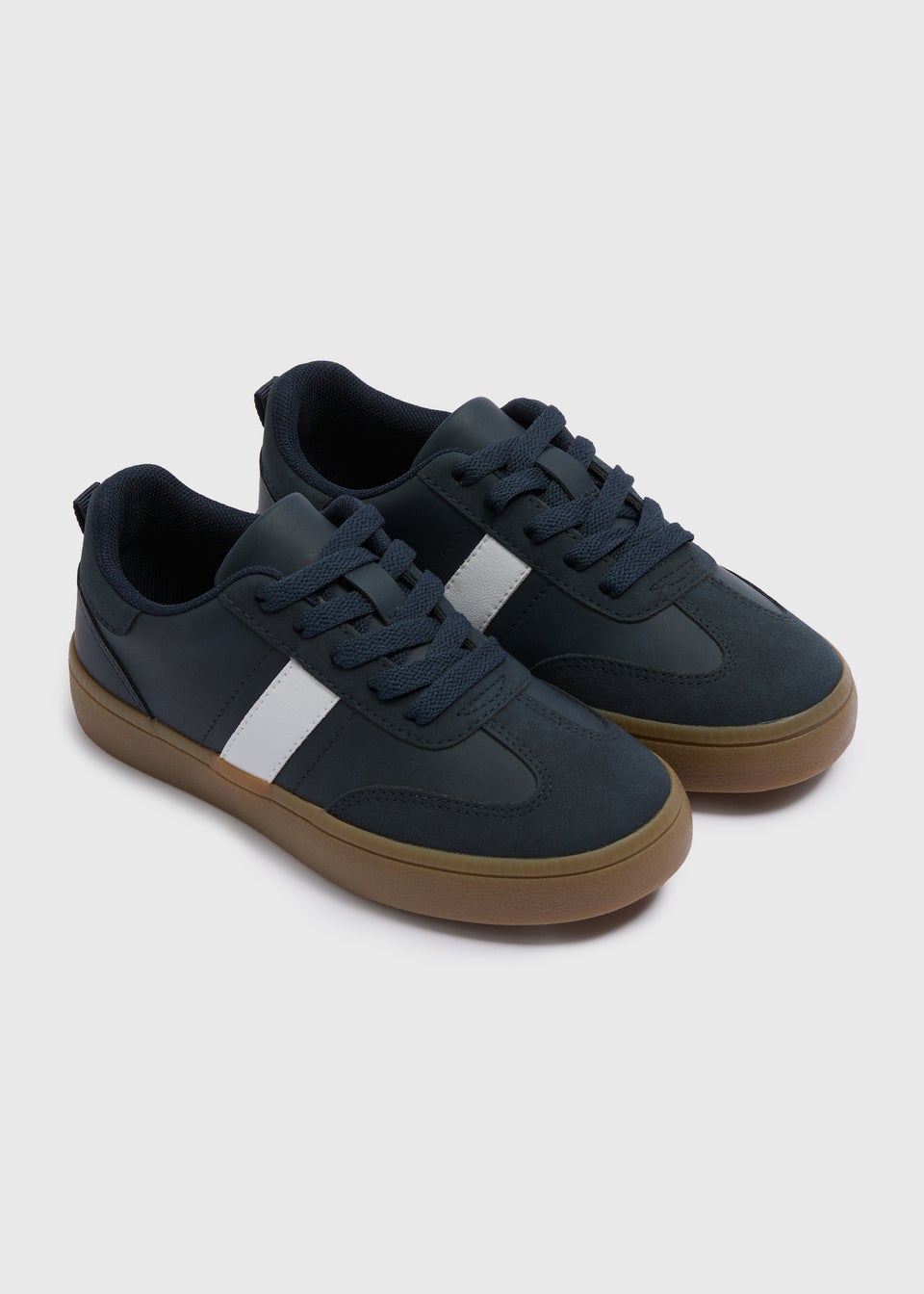 Boys Navy Panel Trainers (Younger 10-Older 6)