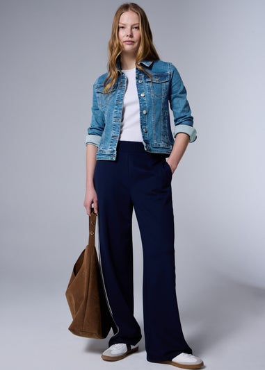 Mid Wash Stretch Denim Jacket