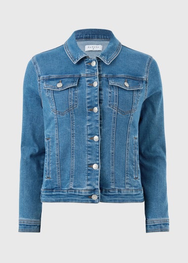Mid Wash Stretch Denim Jacket