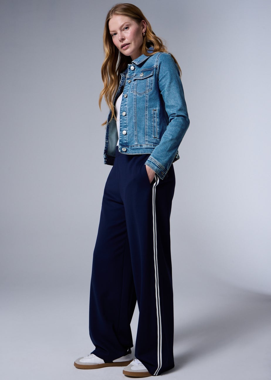 Mid Wash Stretch Denim Jacket