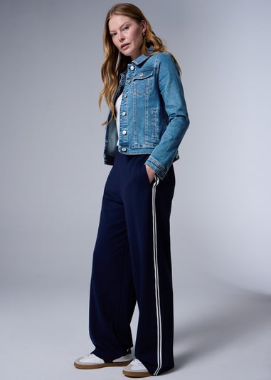 Mid Wash Stretch Denim Jacket