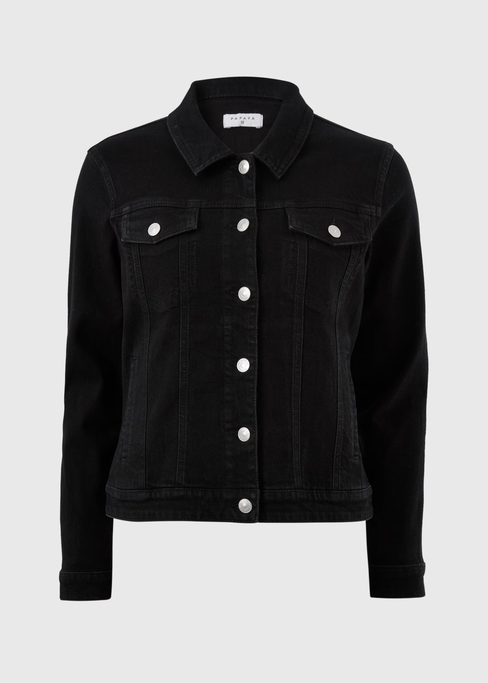 Black Stretch Denim Jacket