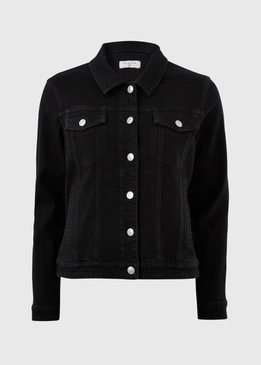 Black Stretch Denim Jacket