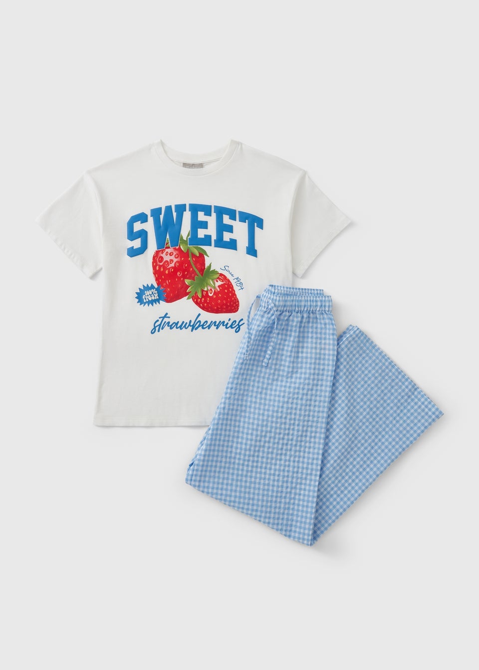 Girls Blue Strawberry Top & Trouser Set (7-15yrs)