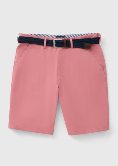 Lincoln Pink Regular Fit Chino Shorts