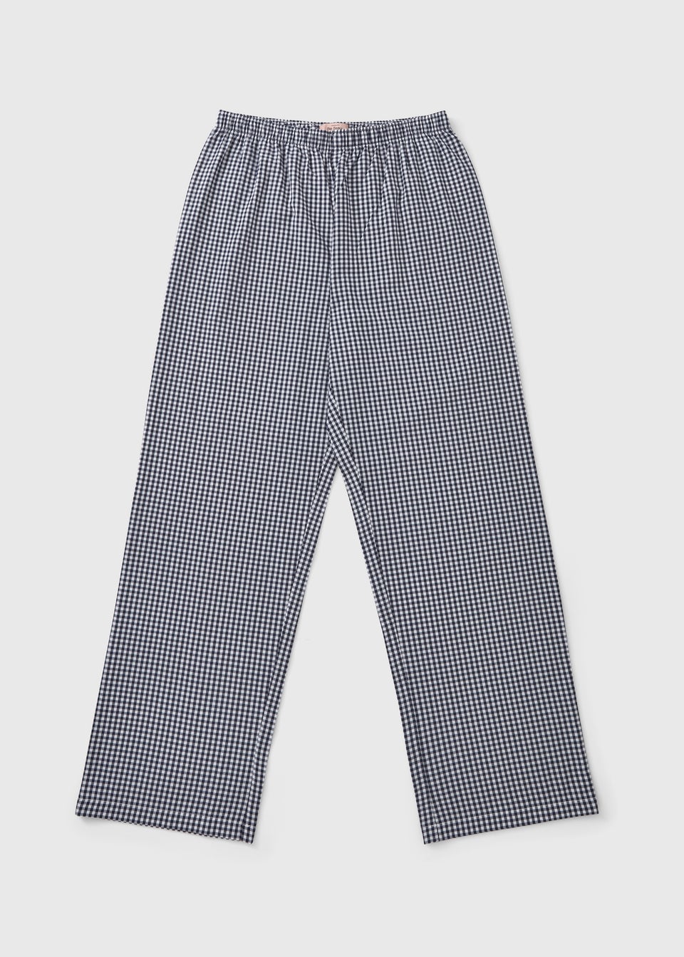 Navy Gingham Wide Leg Pyjama Bottoms