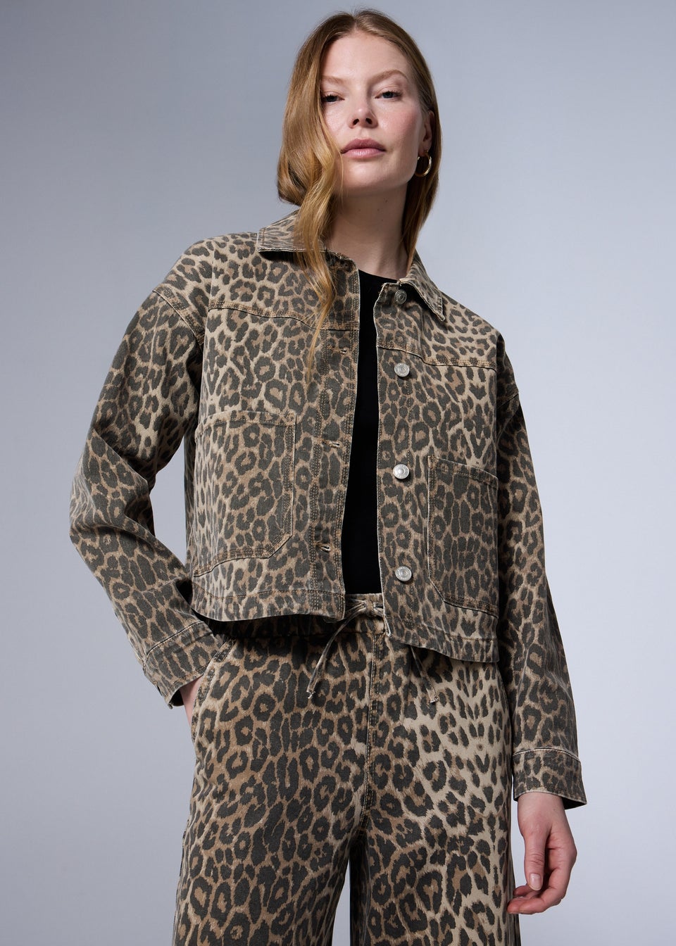 Brown Leopard Print Shacket