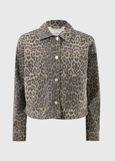 Brown Leopard Print Shacket