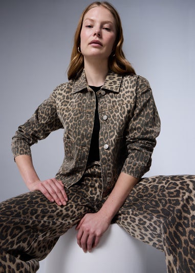 Brown Leopard Print Shacket