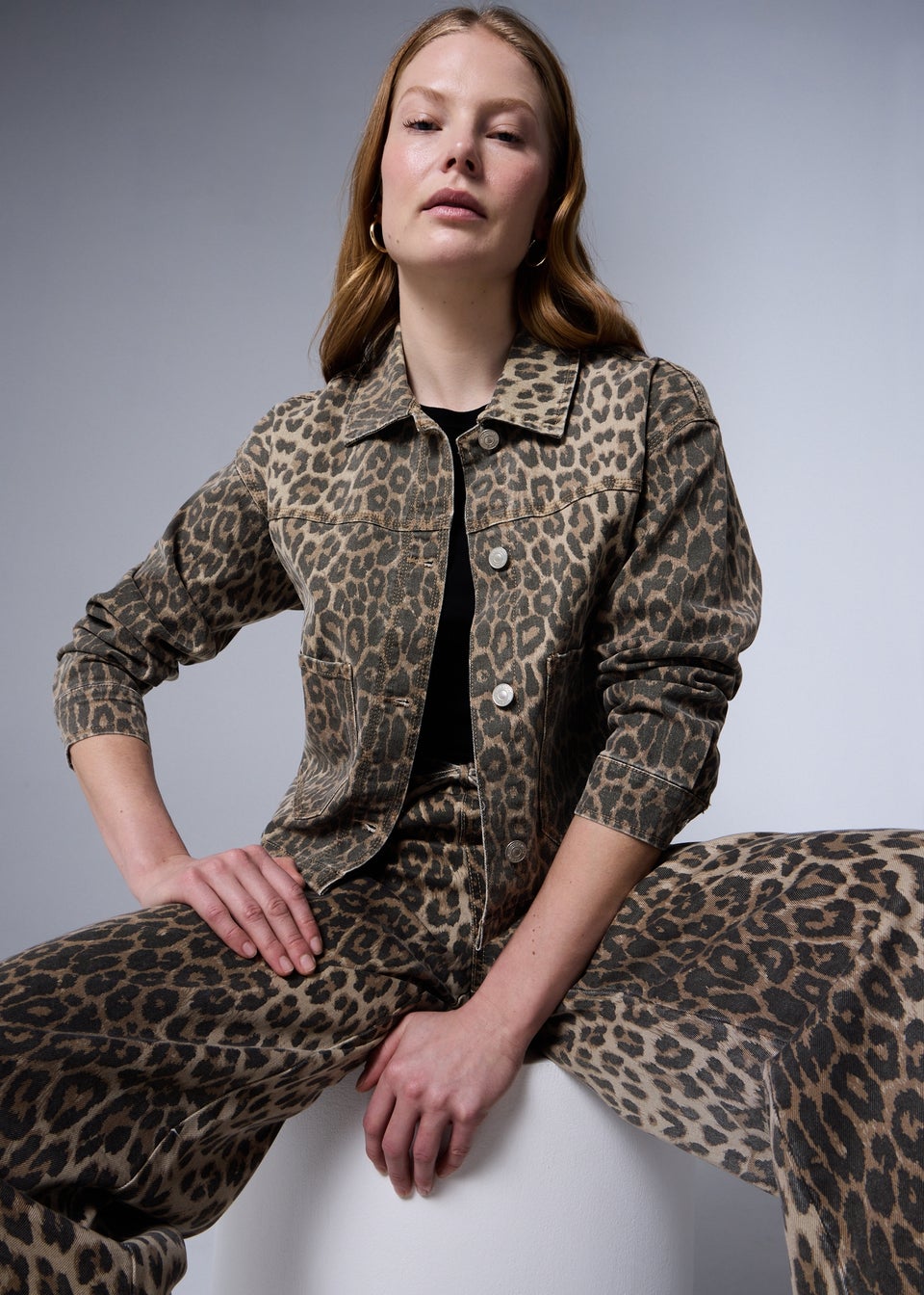 Brown Leopard Print Shacket