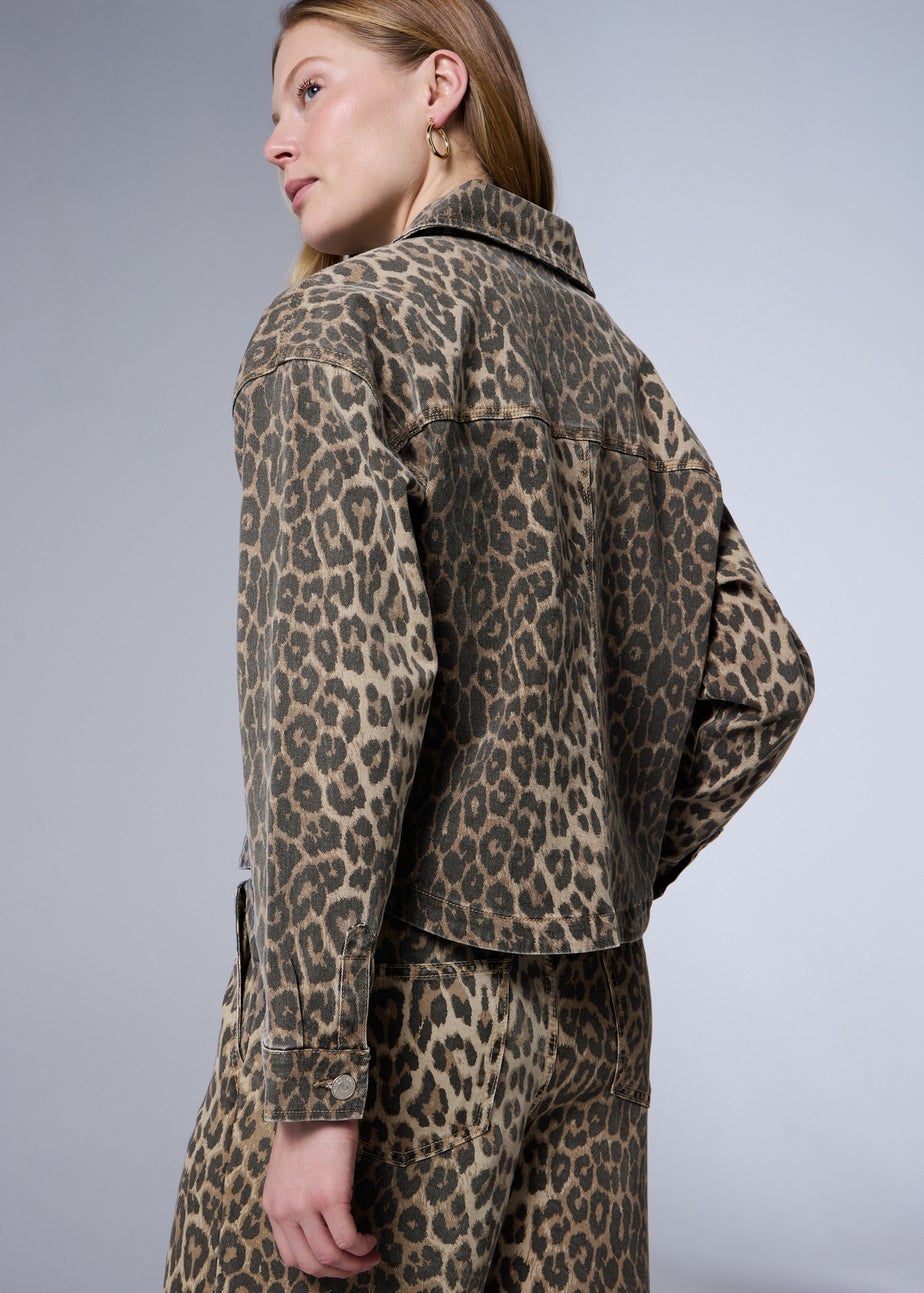 Brown Leopard Print Shacket