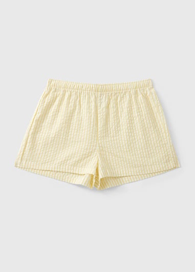 Lemon Seersucker Short Pyjama Set
