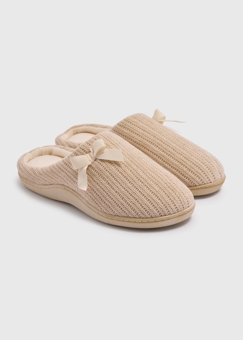 Cream Hidden Support Mule Slippers